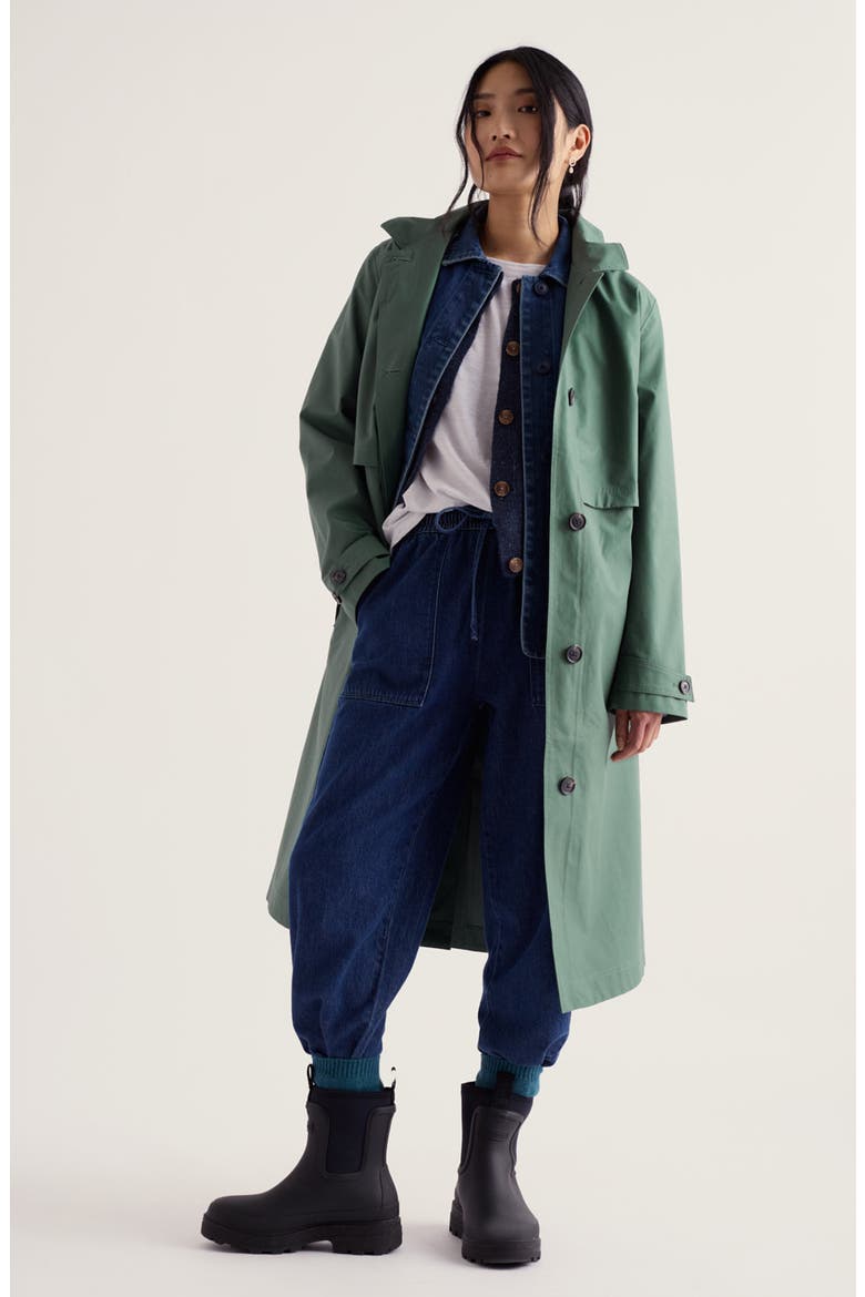 Sea Lights Waterproof Trench Coat, Alternate, color, LIGHT COPPICE