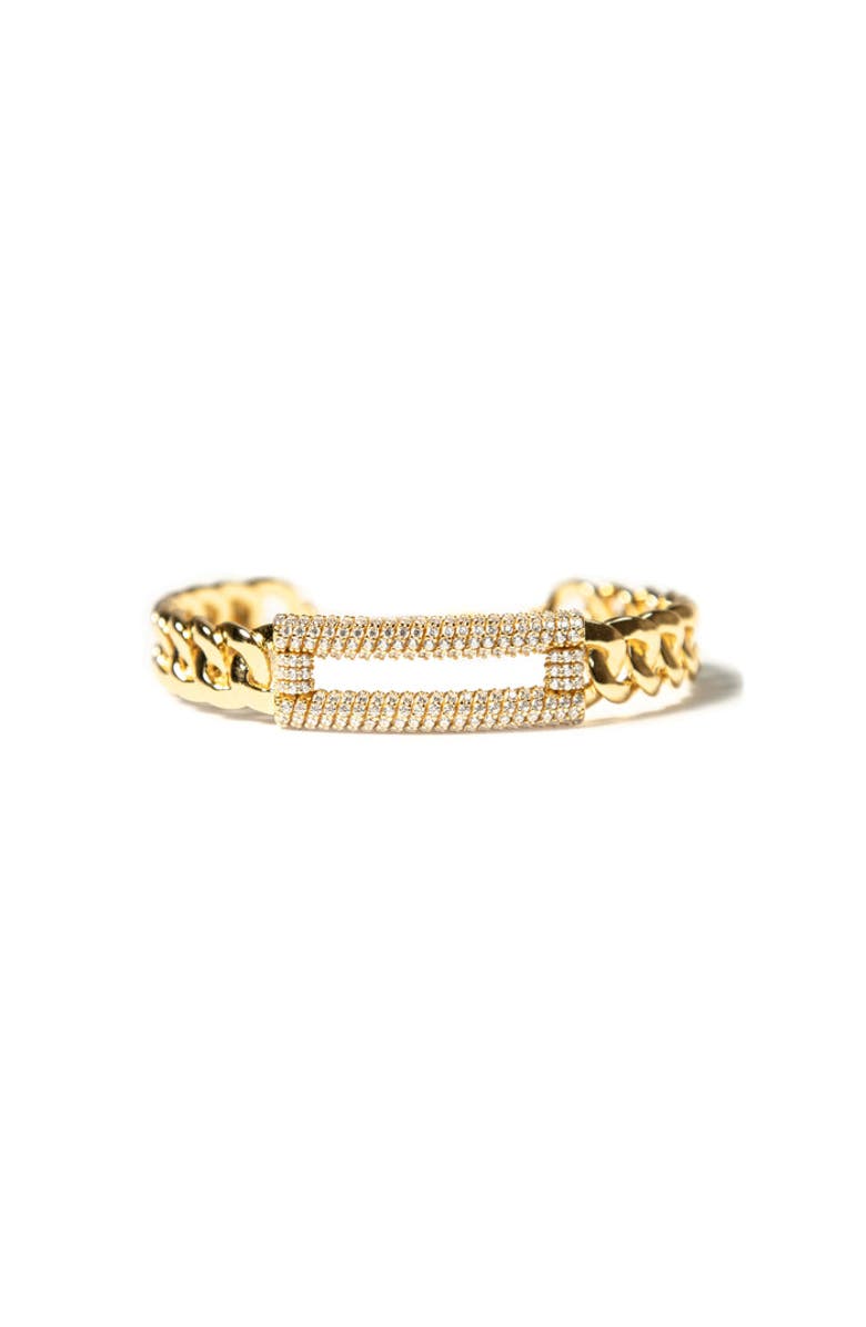 ZARUX Elegant Cuban Bracelet, Main, color, Yellow Gold