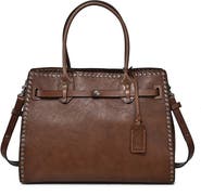 OLD TREND Westland Genuine Leather Textured Heritage Tote