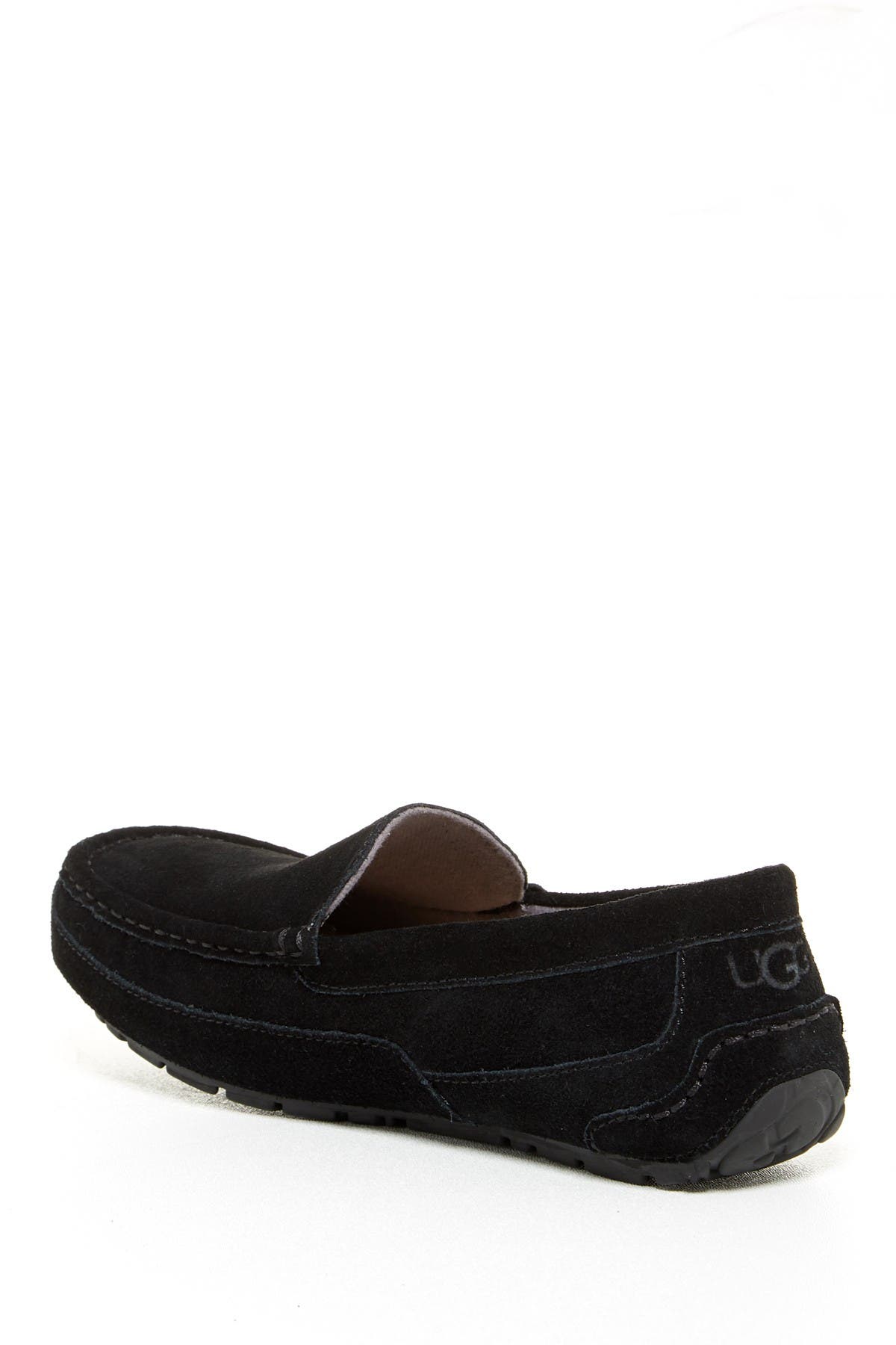 UGG<sup>®</sup> Alder Faux Shearling Lined Suede Slipper, Alternate, color, Black