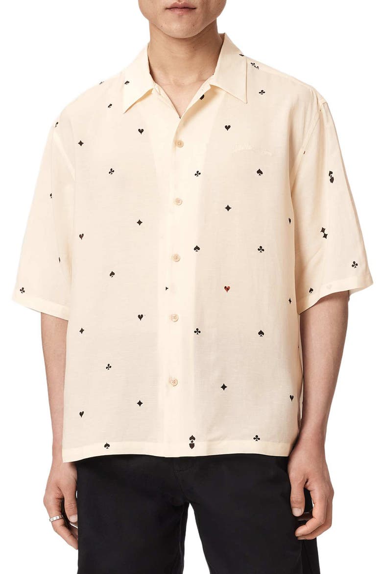 Cardsuit Camp Shirt, Main, color, ECRU