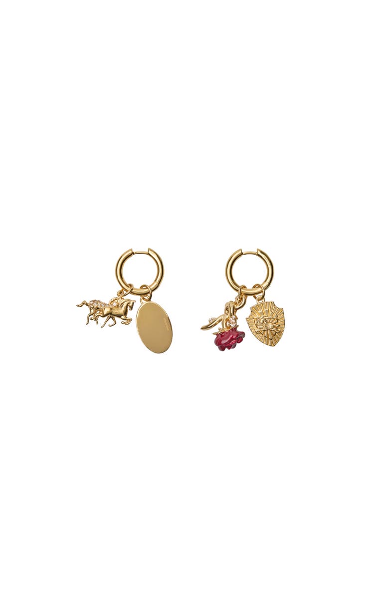 Burberry Charm Hoop Earrings, Alternate, color, 