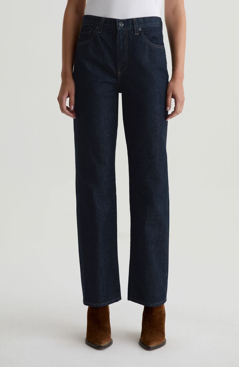 AG Brinley Mid Rise Straight Leg Jeans, Main, color, Moonrise