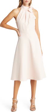 Black Halo Audrey Sleeveless Tie Neck Dress