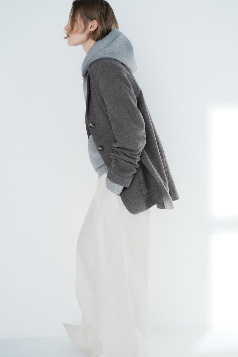 Wool-blend Jacket, Alternate, color, Gray melange