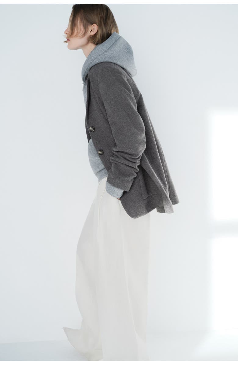 H&M Wool-blend Blazer, Alternate, color, Gray Melange