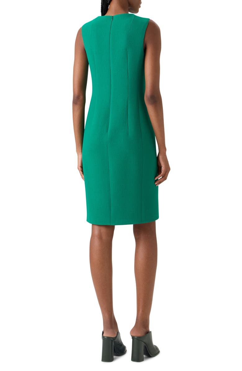Akris Sleeveless Virgin Wool Sheath Dress, Alternate, color, Tourmaline