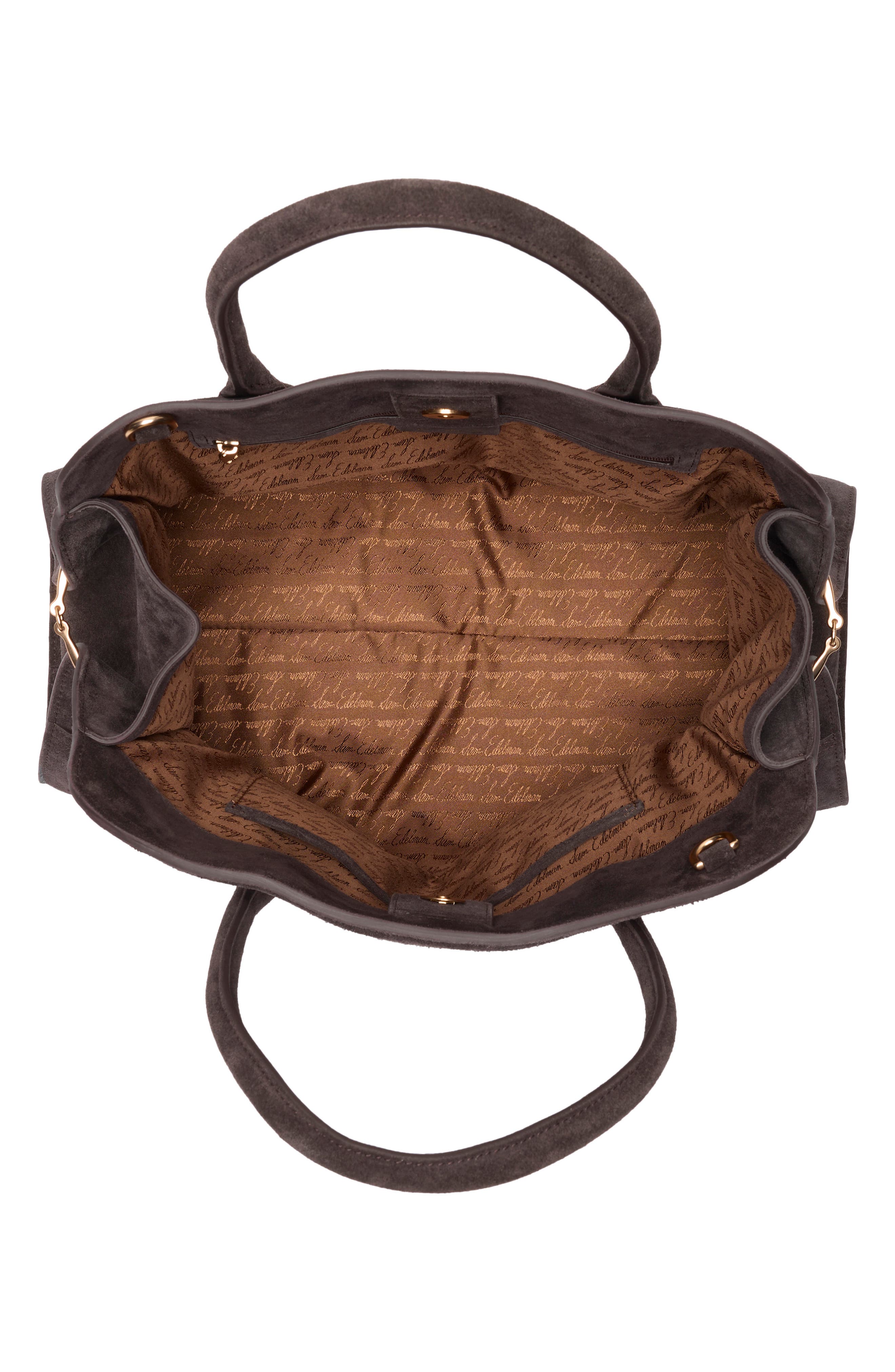 Loraine Large Relaxed Leather Satchel, Alternate, color, DARK BROWN