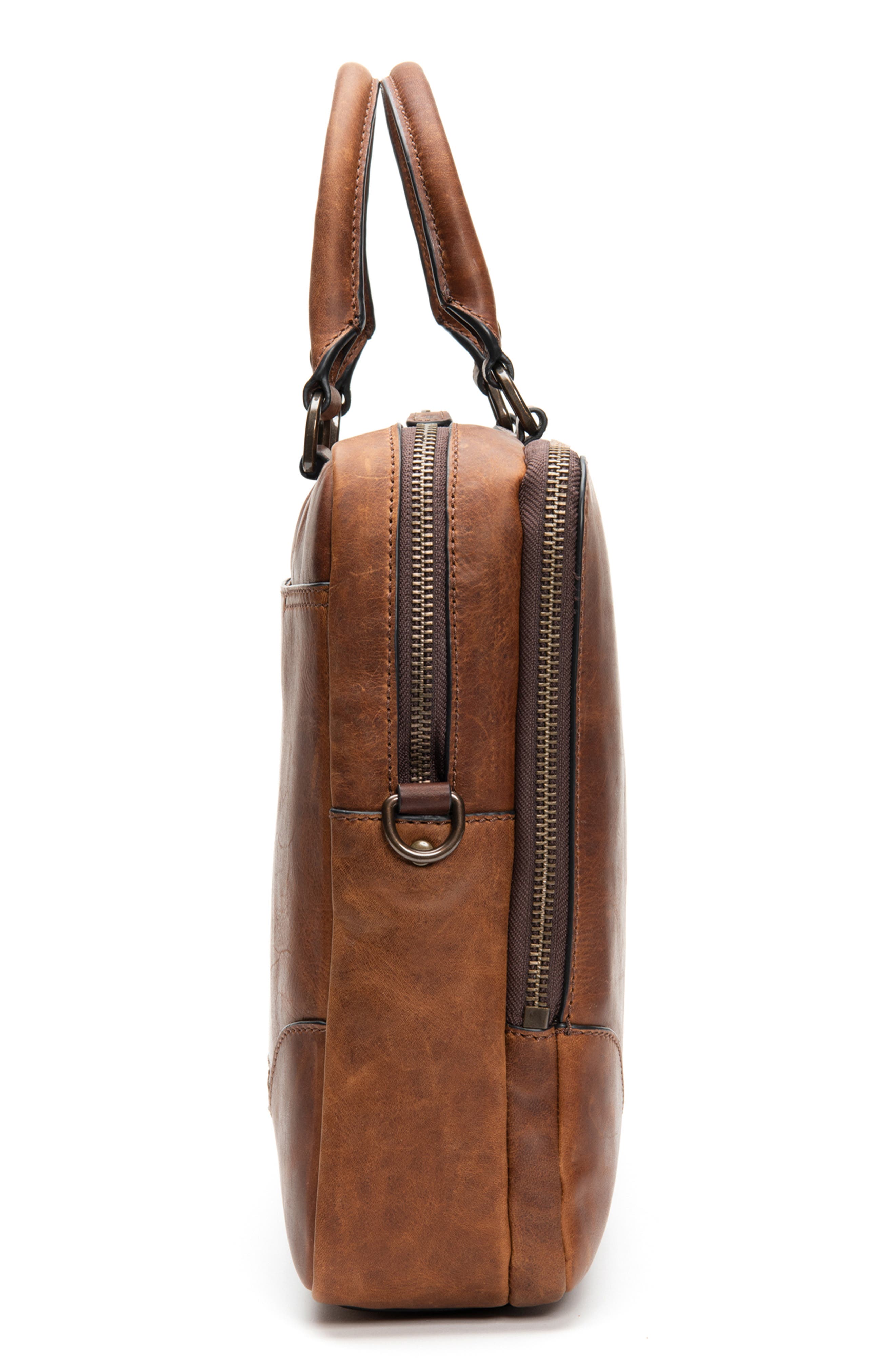 Logan Leather Briefcase, Alternate, color, COGNAC