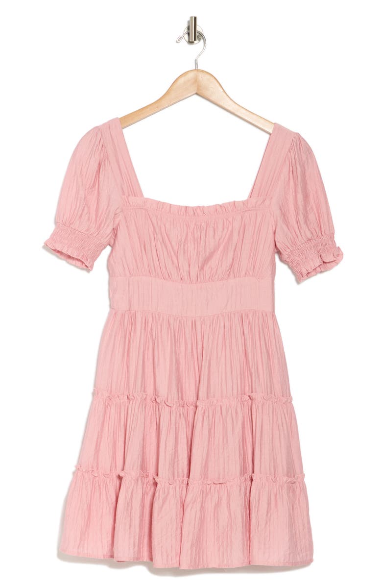 Blu Pepper Puff Sleeve Minidress, Alternate, color, Pink