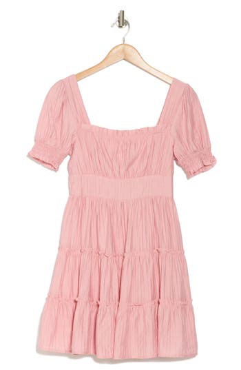 BLU PEPPER BLU PEPPER PUFF SLEEVE MINIDRESS