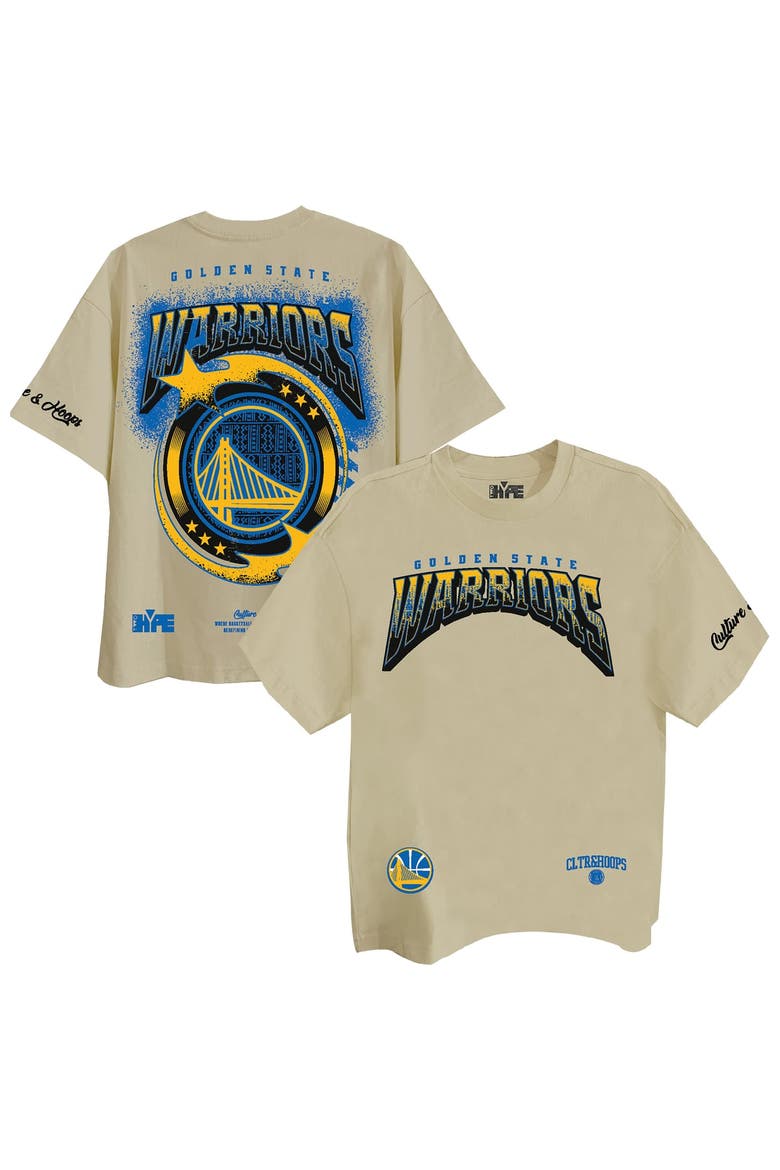 Unisex Two Hype Cream Golden State Warriors Drip & Dime Elevated Drop Shoulder T-Shirt, Main, color, Cream