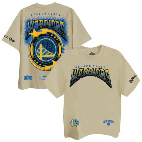 Unisex Two Hype Cream Golden State Warriors Drip & Dime Elevated Drop Shoulder T-Shirt