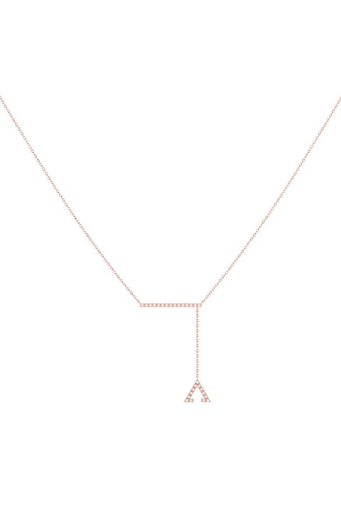 Home Crane Lariat Diamond Necklace - 0.07ct.