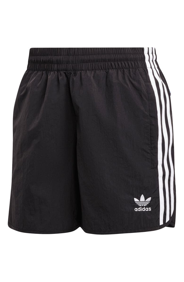 adidas Originals 3-Stripes Sprinter Shorts, Alternate, color, Black