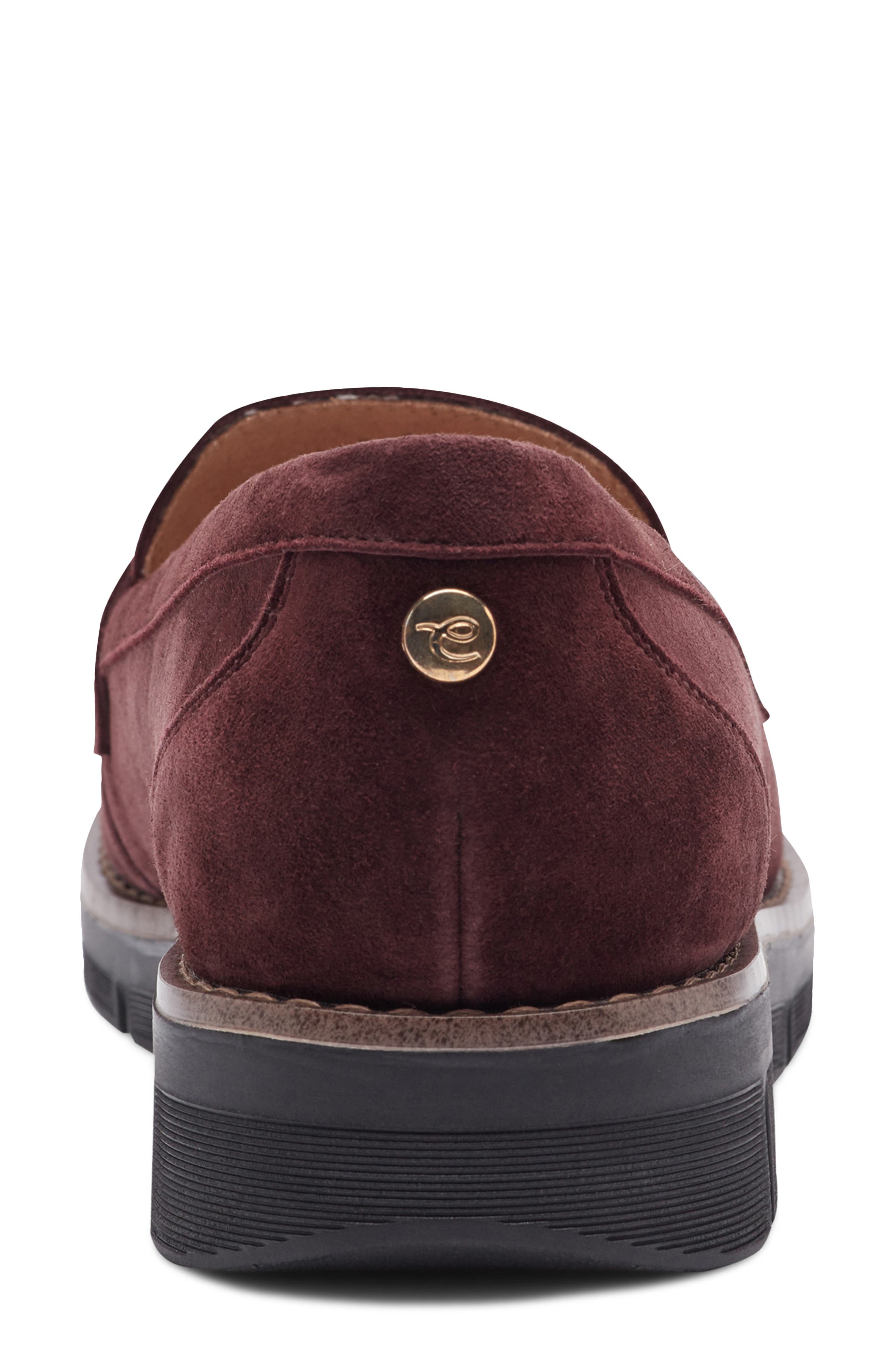 Vienne Loafer, Alternate, color, DARK RED