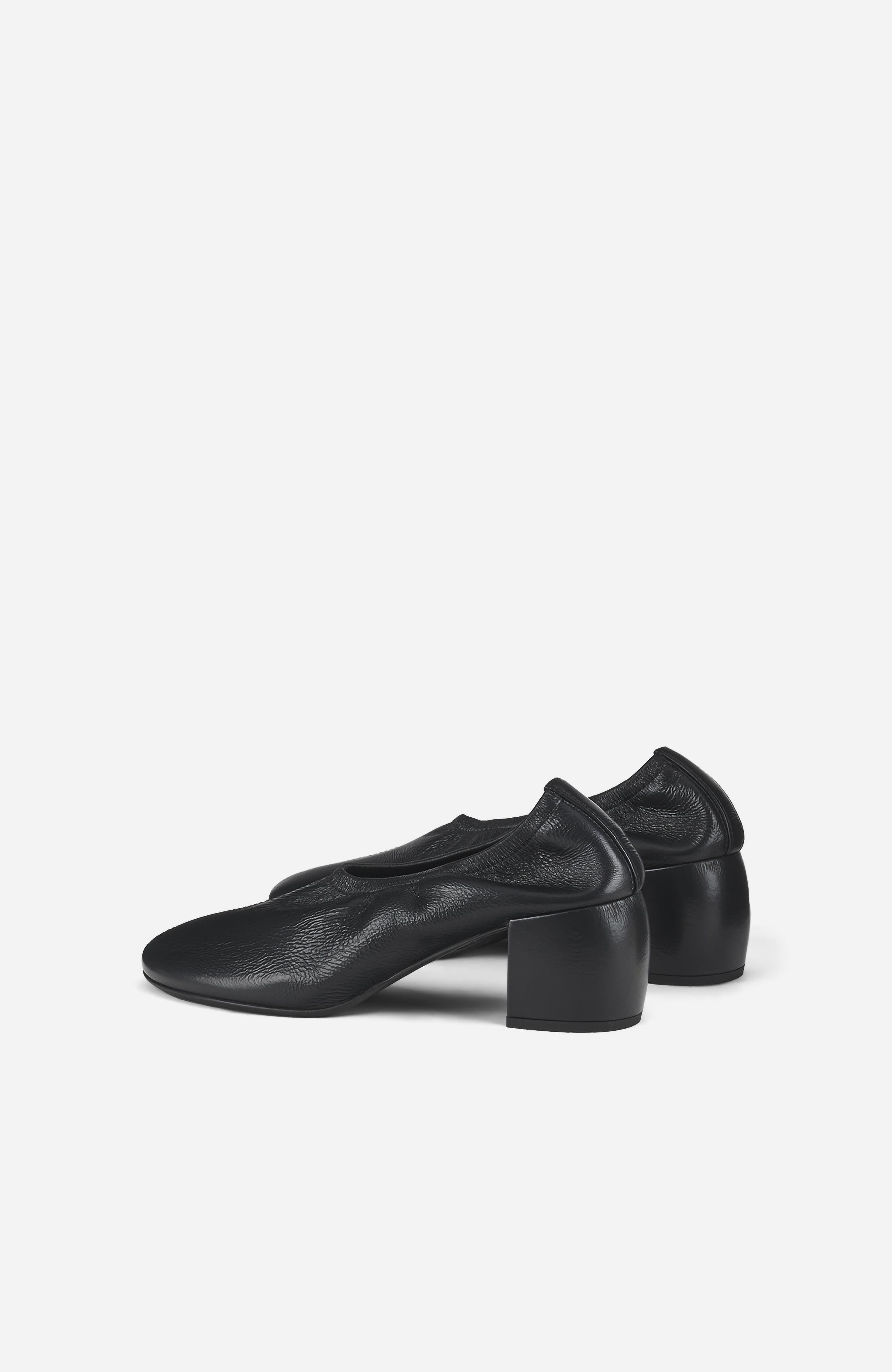 Tina Pump in Leather with Elastic, Alternate, color, Black Nappa