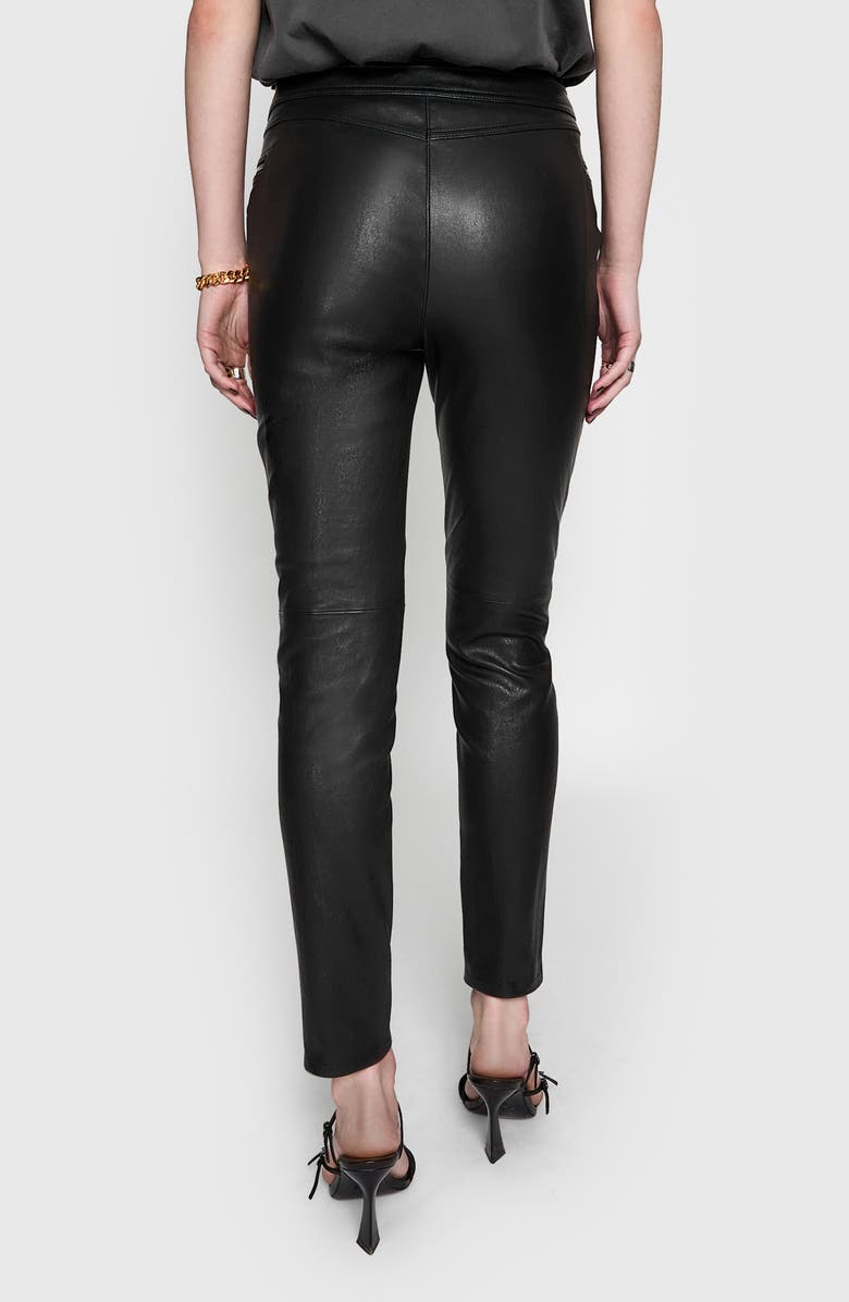 Rebecca Minkoff Wilder Stretch Leather Moto Pants, Alternate, color, 
