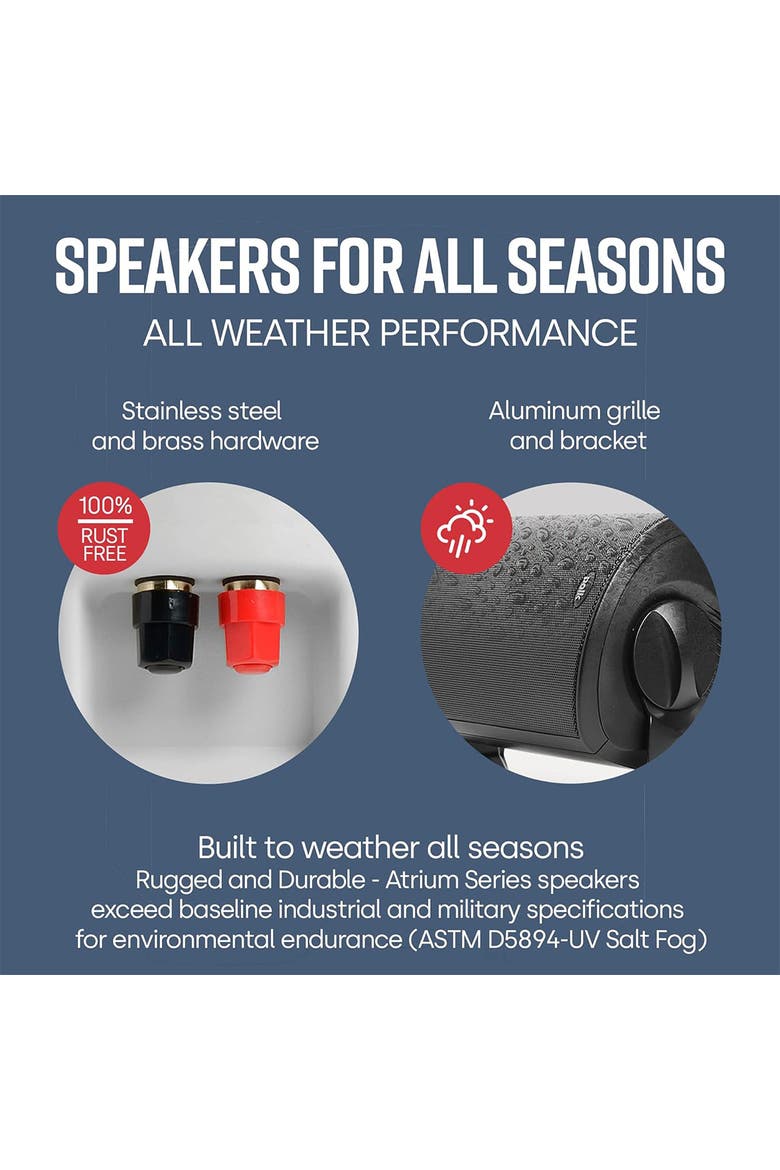 Atrium 5 All-Weather Outdoor Loudspeakers - Pair, Alternate, color, White