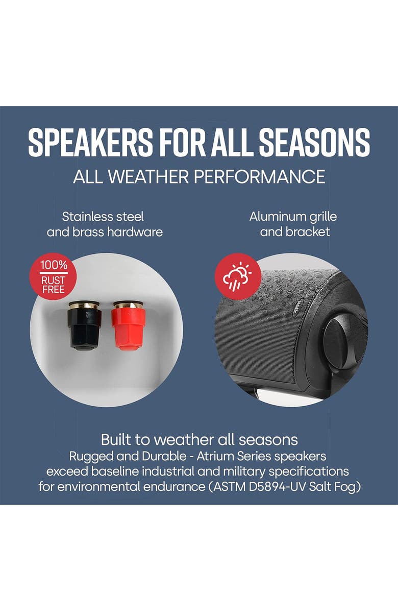 Polk Audio Atrium 5 All-Weather Outdoor Loudspeakers - Pair, Alternate, color, White