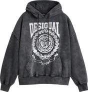 Desigual Tie Dye Cotton Graphic Hoodie