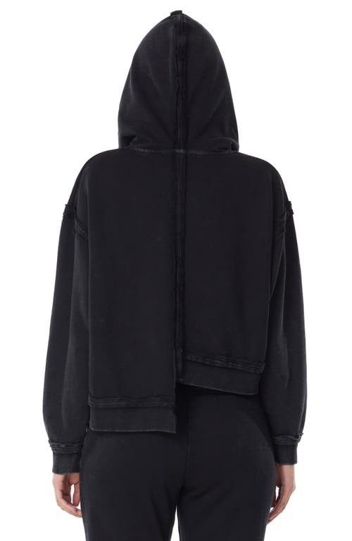 Elevenparis Asymmetrical Cotton Hoodie In Black