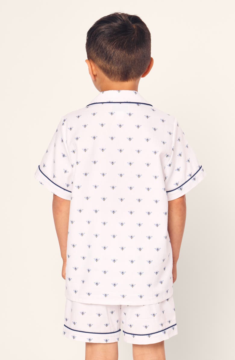 Petite Plume Kids' Bee Print Two-Piece Short Pajamas, Alternate, color, 