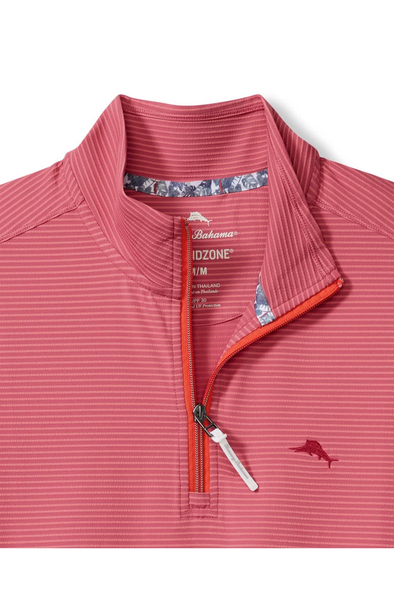 Tommy Bahama Costa Wave IslandZone<sup>®</sup> Seersucker Half Zip Pullover, Alternate, color, Wild Geranium