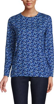 Lands' End Supima Cotton Long Sleeve Crewneck T-Shirt