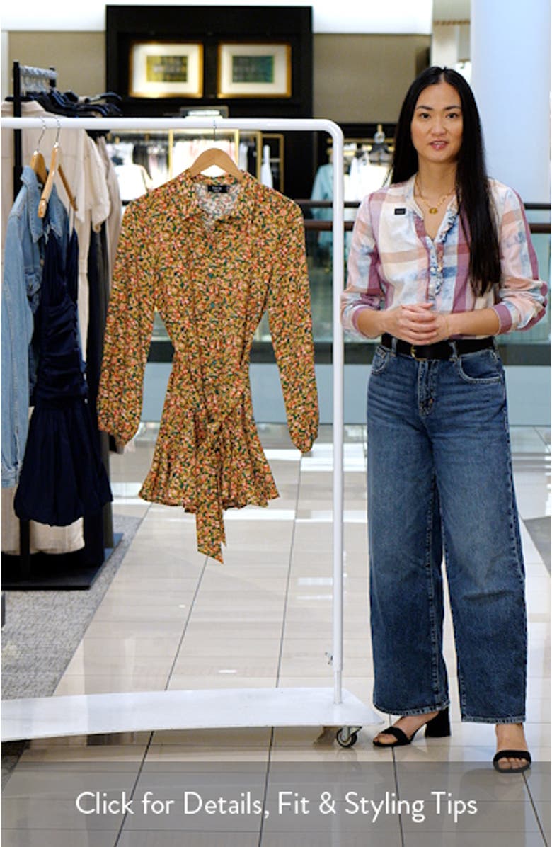 Fiona Floral Long Sleeve Shirtdress, sales video thumbnail