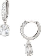 Nordstrom Cubic Zirconia Huggie Drop Earrings