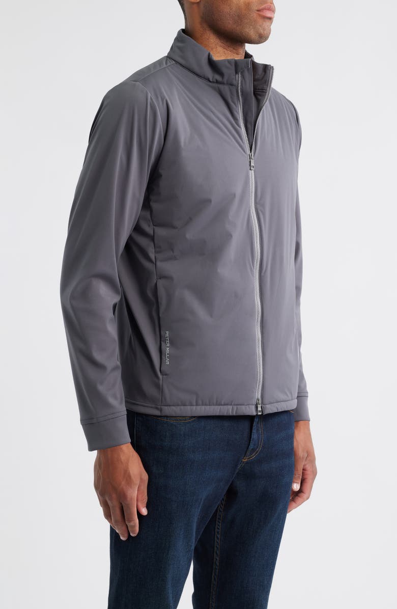 Peter Millar Merge Water Resistant Recycled Polyester Hybrid Jacket, Alternate, color, Iridium