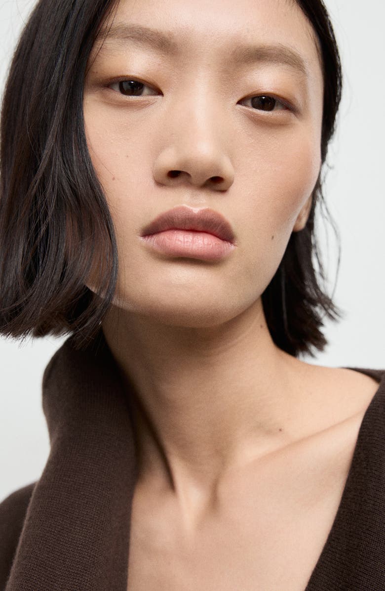 MANGO Cowl Neck Sweater, Alternate, color, Chocolate