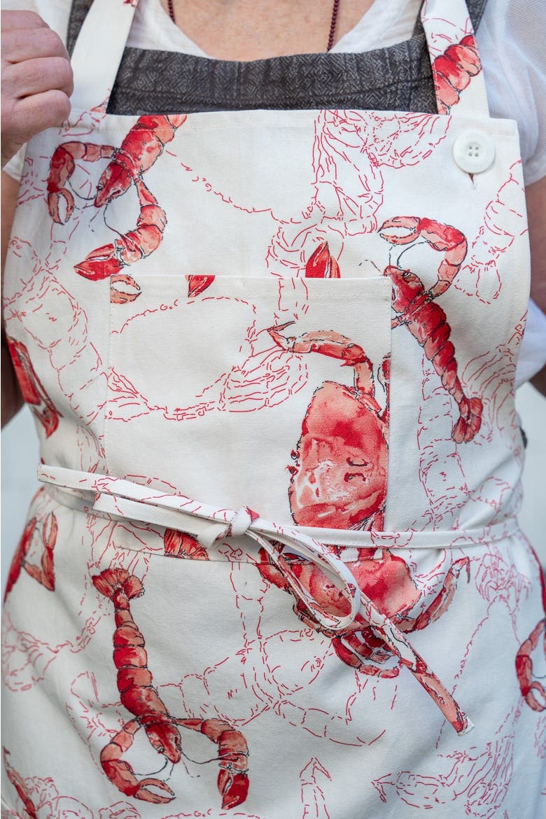 Feeling Crabby Chef Apron, Alternate, color, White