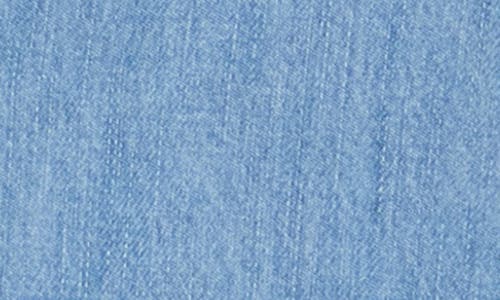 Blanknyc Faux Shearling Lined Denim Bomber Jacket In Blue
