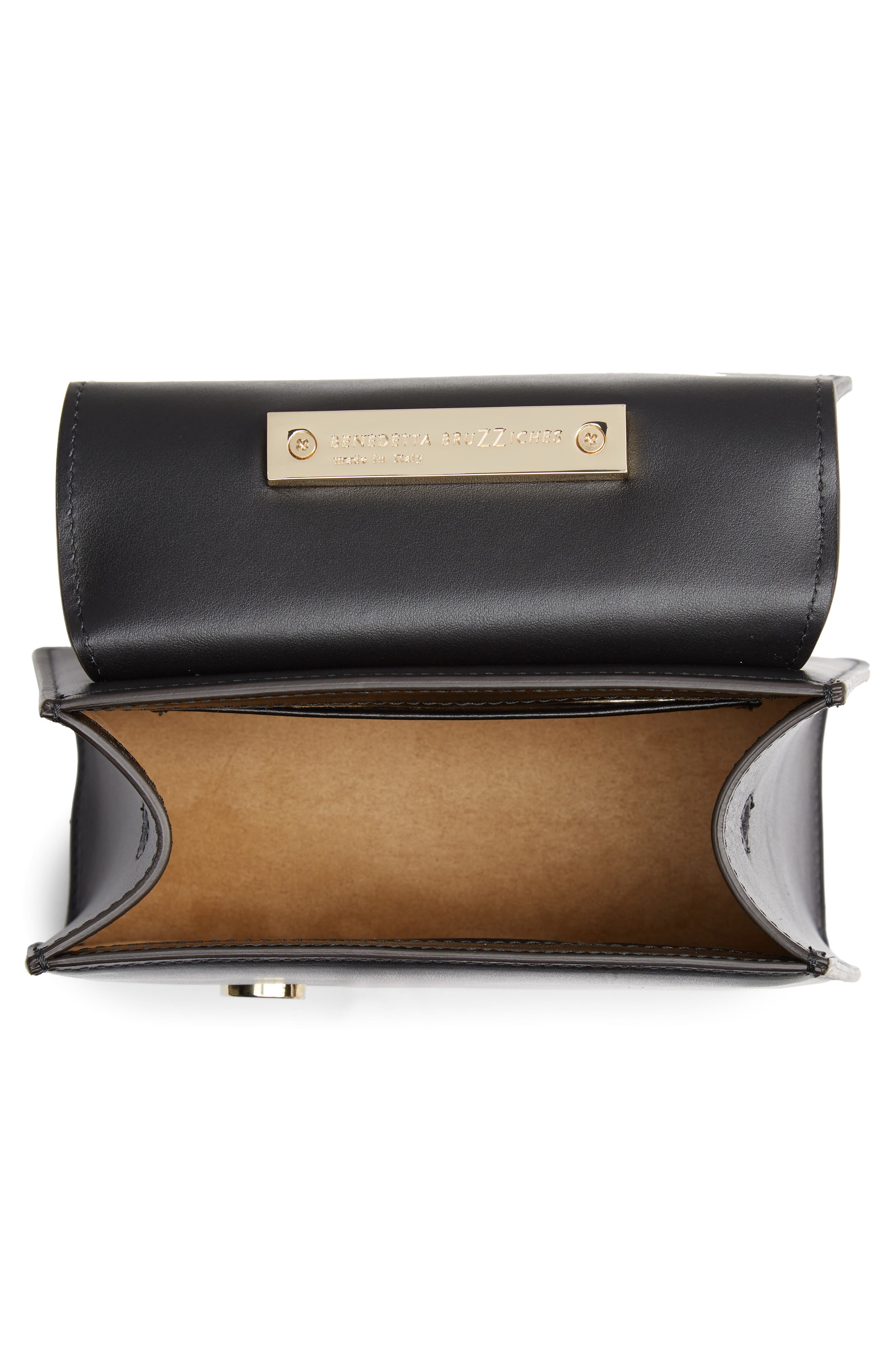 Benedetta Bruzziches Small Brigitta Leather Top Handle Satchel, Alternate, color, 