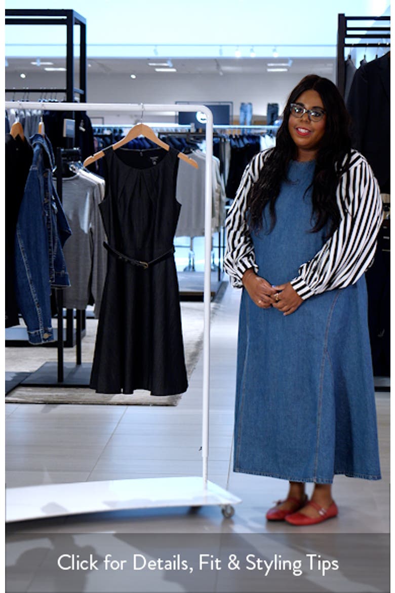 Pleat Belted Fit & Flare Dress video