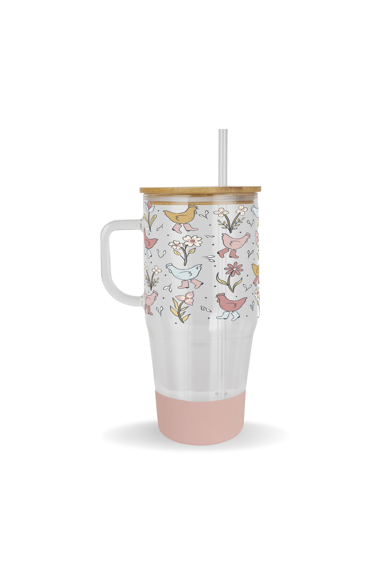 Funky Chicken in Rainboots Tumbler & Boot Bundle, Main, color, Pink