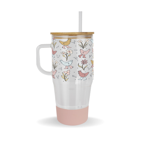 Funky Chicken in Rainboots Tumbler & Boot Bundle