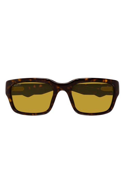 59mm Gradient Rectangular Sunglasses