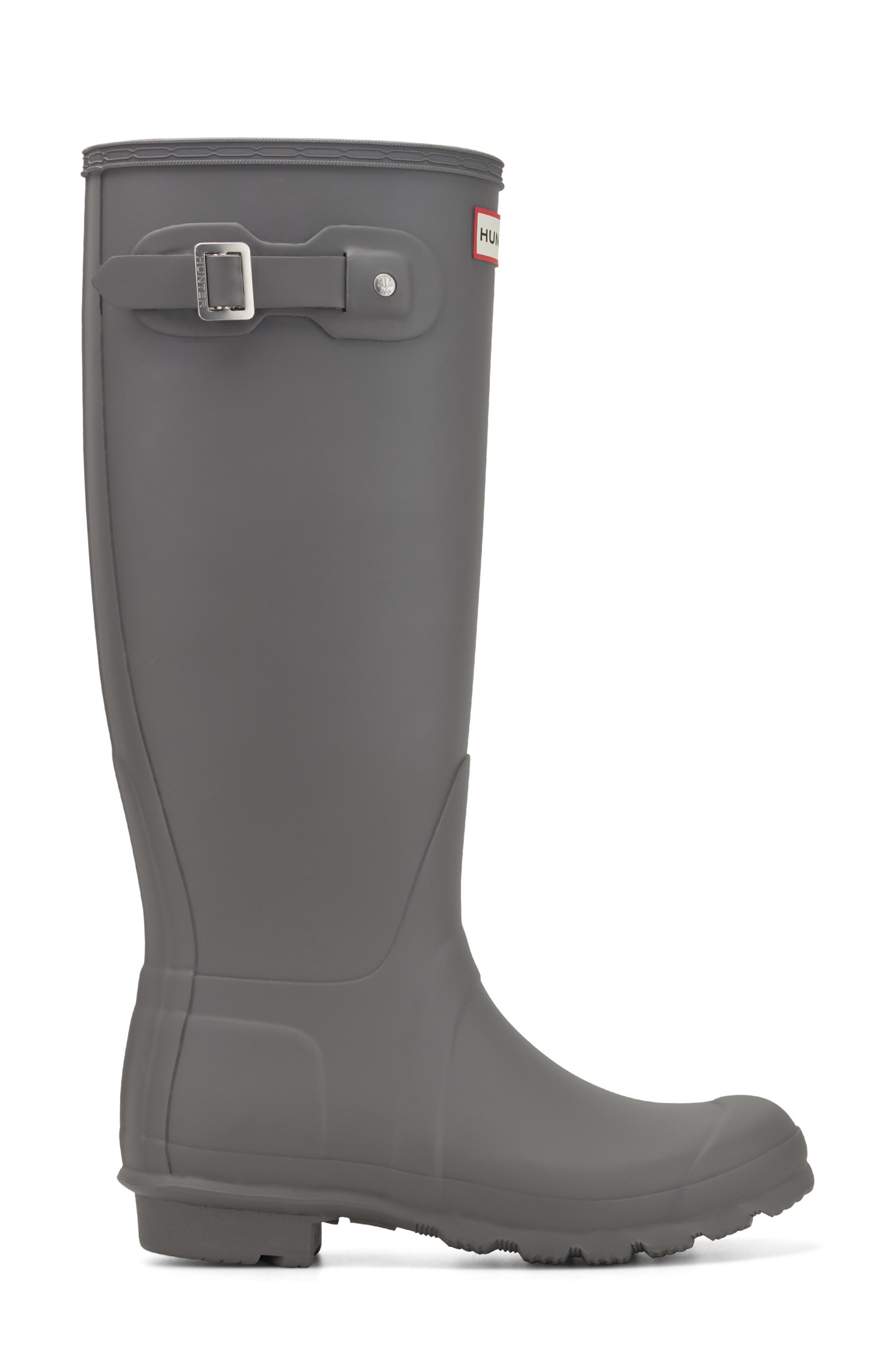 Hunter Original Tall Waterproof Rain Boot, Alternate, color, Dark Gray
