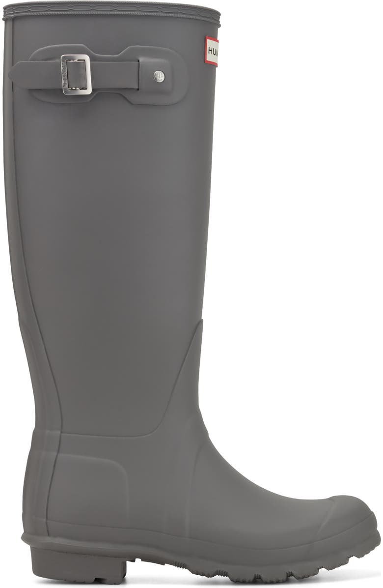 Hunter Original Tall Waterproof Rain Boot, Alternate, color, Dark Gray