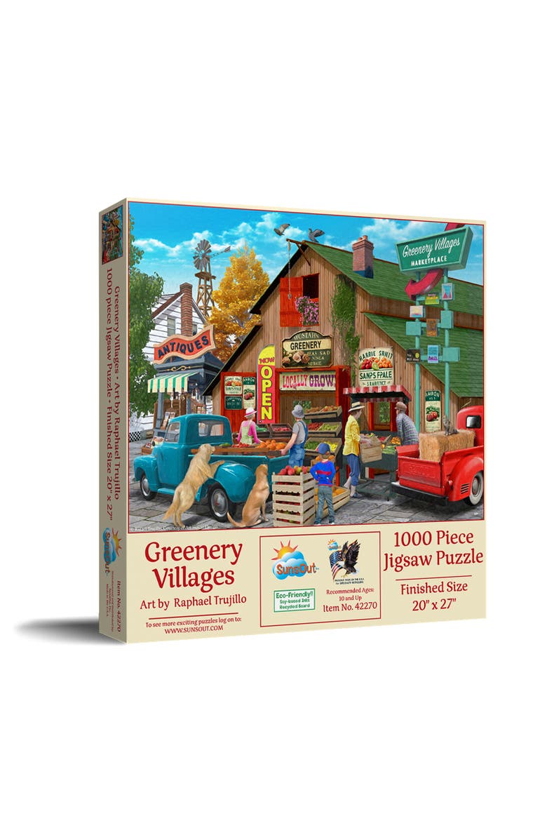 Greenery Villages 1000 piece Jigsaw Puzzle for Adults, Main, color, Multicolor