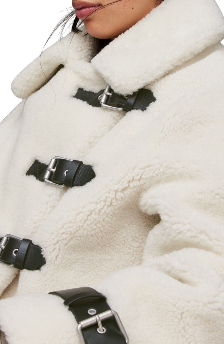 AllSaints Farley Genuine Shearling Jacket, Alternate, color, 