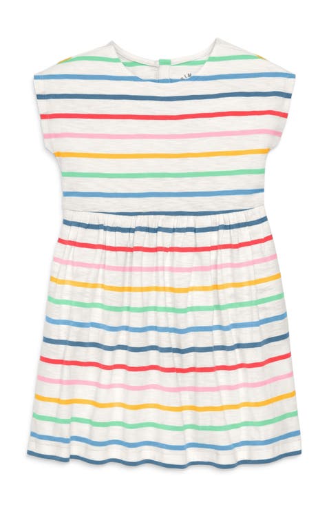 Kids Backyard Dress In Rainbow Stripes (Toddler, Little Kid, Big Kid)