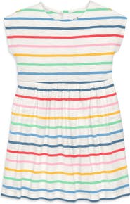Primary Kids Backyard Dress In Rainbow Stripes