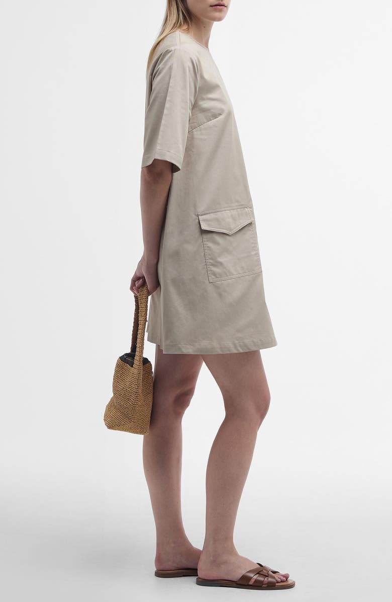 Barbour Luna Cotton Swing Minidress, Alternate, color, Light Sand