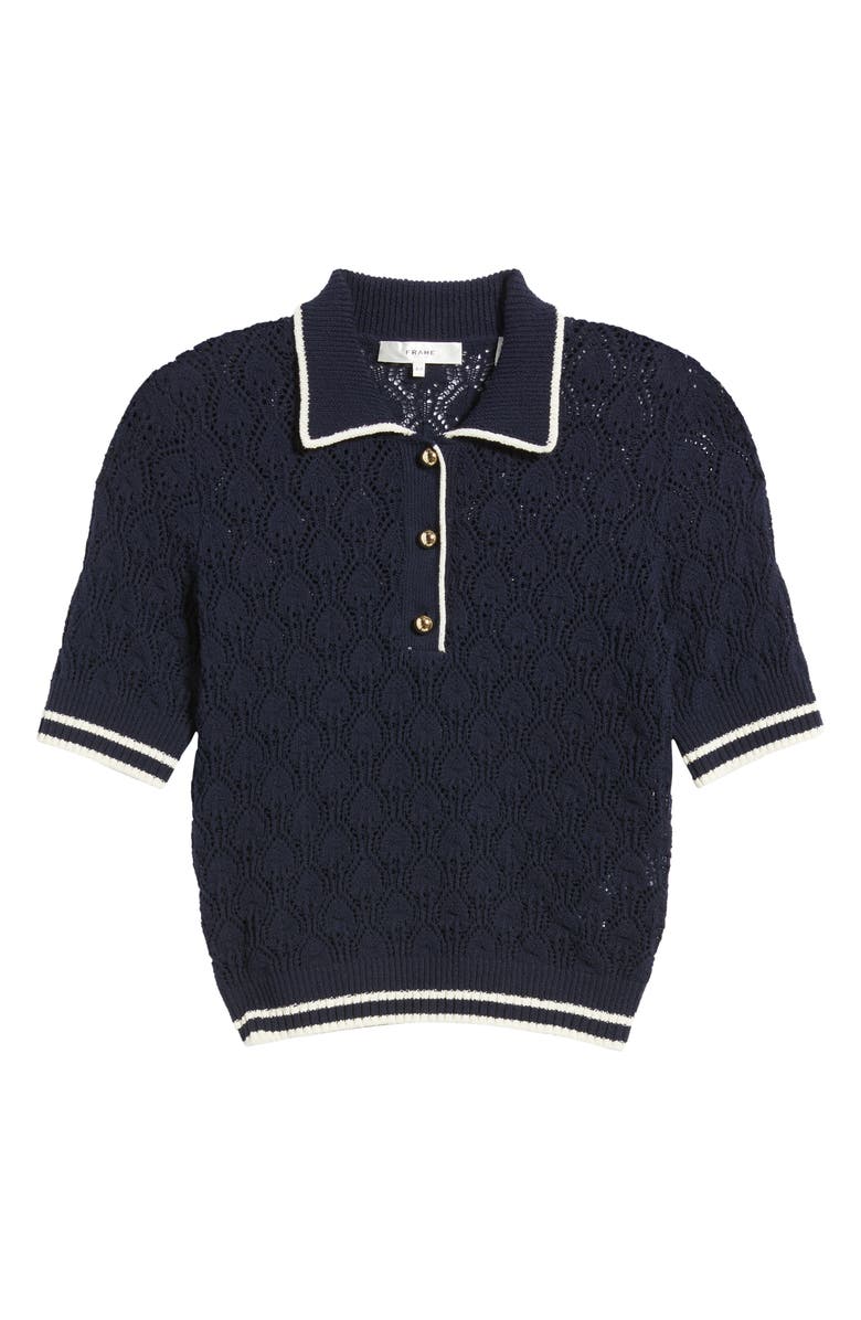 FRAME The Rookie Short Sleeve Sweater Polo, Alternate, color, 