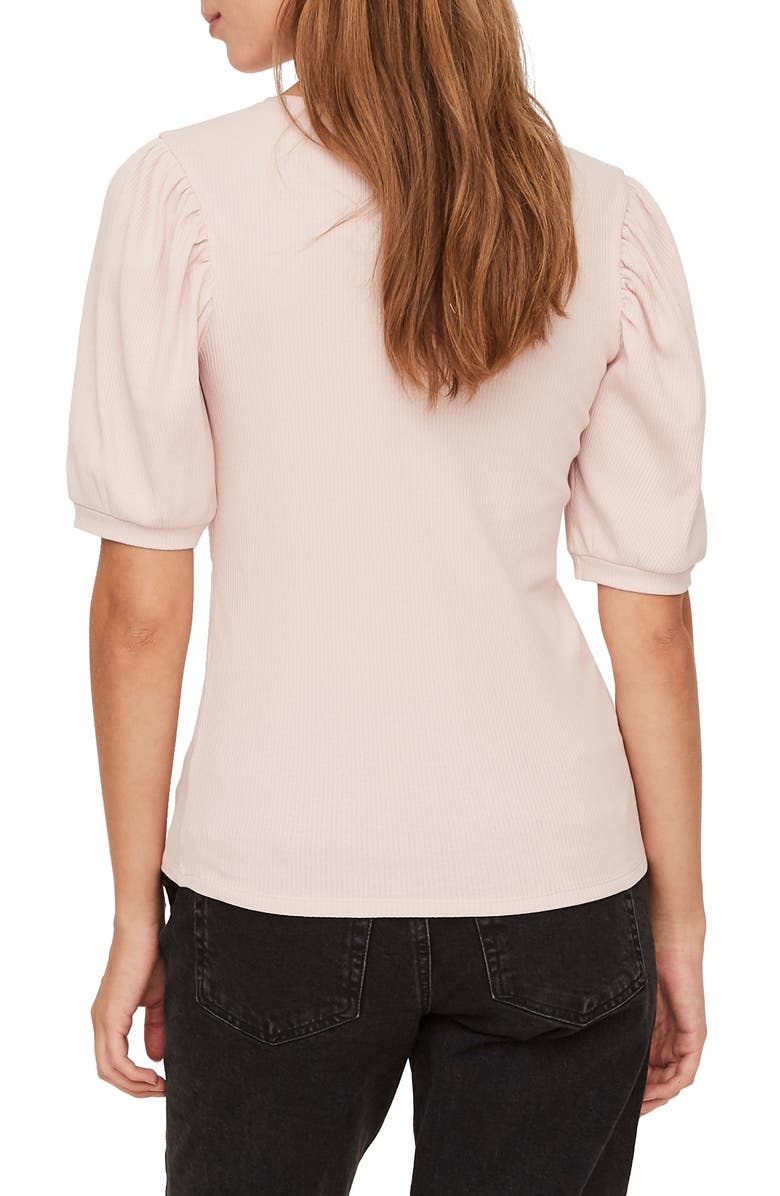 VERO MODA Isla Rib V-Neck Top, Alternate, color, 