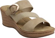 GOOD CHOICE NEW YORK Odalis Platform Wedge Slide Sandal